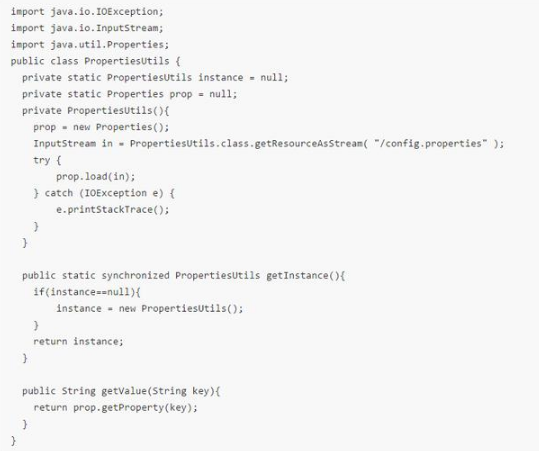 Java编程的单例读取properties读写